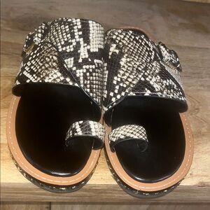 Vince Camuto snake embossed sandals